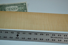 Mild Figured Maple Raw Wood Veneer Sheet 4 x 28 inches 1/42nd 7717-29
