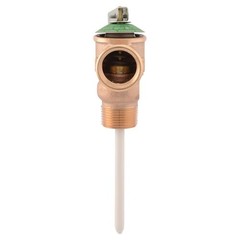 Cash Acme 3/4 in Bronze NCLX Temperature Pressure Relief Valve 1-1/4 in Shank