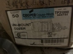 (10 Lot) Crouse Hinds TP31000 Steel 1-Gang Outlet Box Uni-Mount Cover 4″ x 5/8″