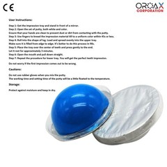 Hydrophilic Dental Impression Putty Set, Blue & White – Fast Setting Firm