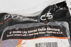 Double Leg Stretch Shock Absorbing Lanyard 3 Steel Snap Hooks 4.5′ – 6′ C5106