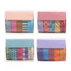 20 Rolls Cute Washi Tape Set Kawaii Basic Patterns Masking Decorative Tapes f…