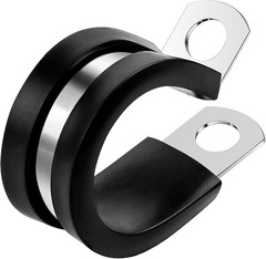 20 pcs 5/16 Inch Stainless Steel Cable Clamps, Rubber Coated Cushioned Insulated