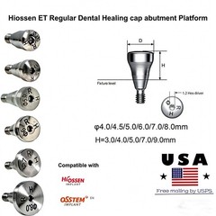 5Pcs US Dental Healing Abutment Fit Oss TS Hiossen ET Regular Platform Titanium