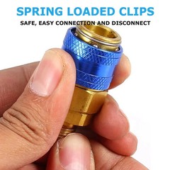 A/C R134a Quick Coupler Adapter Car High & Low Side HVAC SAE Male Flare Fitting