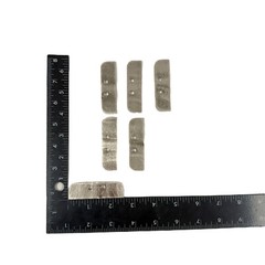 0.75 in x 2.5 in Steel Two Hole Plates, 6 Pcs