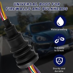 4 PCS Universal Firewall Boot Rubber Grommets for 3/8 to 1 Inch Wires