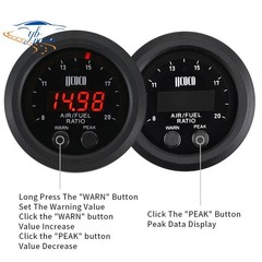 52mm Air Fuel Ratio Gauge Wideband O2 Oxygen Sensor with LED Digital Display