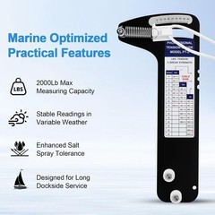 Sailboat Rigging Tension Gauge PT-2, 1500LB Max Load, Fits 3/32in 1/8in 5/32in