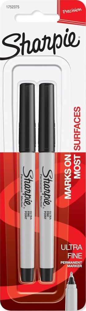 Sharpie Permanent Markers, Ultra Fine Point, Black, 2 Count – Home, School, Offi