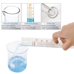 10/25/50/100/250/500/1000mlGraduated Glass Cylinder Test Jar Set For Lab Works