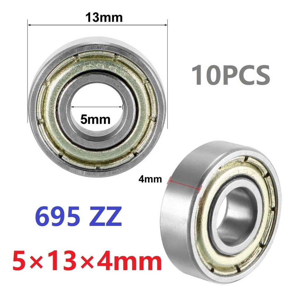 ZZ Metal Deep Groove Bearing 10Pcs Small High-Speed Silent Carbon Steel Bearings