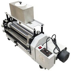 15.35″ Double-Sided Automatic White Glue Coating Machine w Soft Rubber Rollers