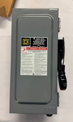 Square D 60 Amp 240V 3Pole Fusible Heavy Duty Safety Switch Nema 12 + 3R H322AWK