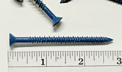 Lot (75) 3-1/4″ X 3/16″ Hillman Flat-Head Phillips Tapper Concrete Screw Anchor