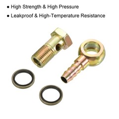 10mm Barbed M14 x 1.5 Male Thread Hose Pipe Fitting Elbow Connector Carbon Steel