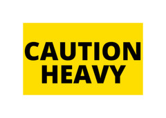 2×4-inch Caution Heavy Labels YL Shipping Pallet Stickers 9RLS / 2700 Labels