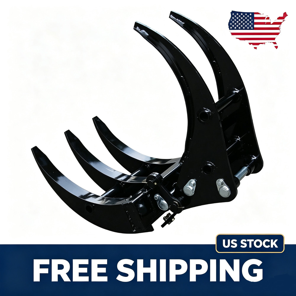 Mini Excavator Grapple Attachment – Heavy Duty Log & Brush Grabber for 0.8-1.5 T