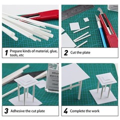 ABS Styrene Plastic Tube Strip Round/Square/Angle Rod Sheet Building Model DIY