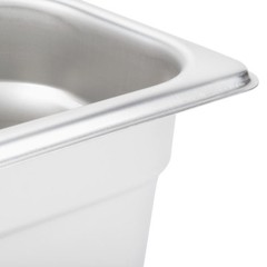 6-Pack 1/9 Size Stainless Steel Silver Steam Table / Hotel Pans – 4″ Deep