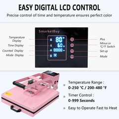 15″x15″ Clamshell T-shirt Heat Press Machine Digital Transfer Sublimation Print