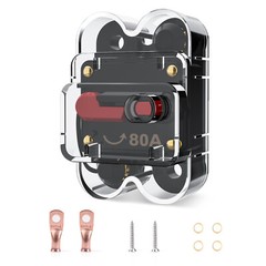 DC 12V 80 Amp Circuit Breaker Fuse Resettable for Trolling Motor Boat Waterproof