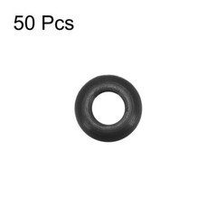 Fluorinated Rubber O-Rings, 4 x 2 x 1 mm Width, Gasket, Black, 50 pcs