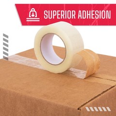Clear 2 Mil Standard Duty Packing Tape 2″ x 110 Yards, 6 Rolls, 2.0 Mil Thick