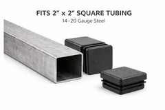 2″ Inch Square Tube End Plug Post Cap End Caps 4 Plugs per package