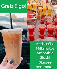 20 oz Clear Plastic Cups with Lids and Straws, Disposable Coffee Cups 25 Sets