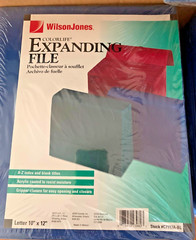 Wilson Jones Colorlife Expanding File Folder 10″ X 12″ Dark Blue Accordion