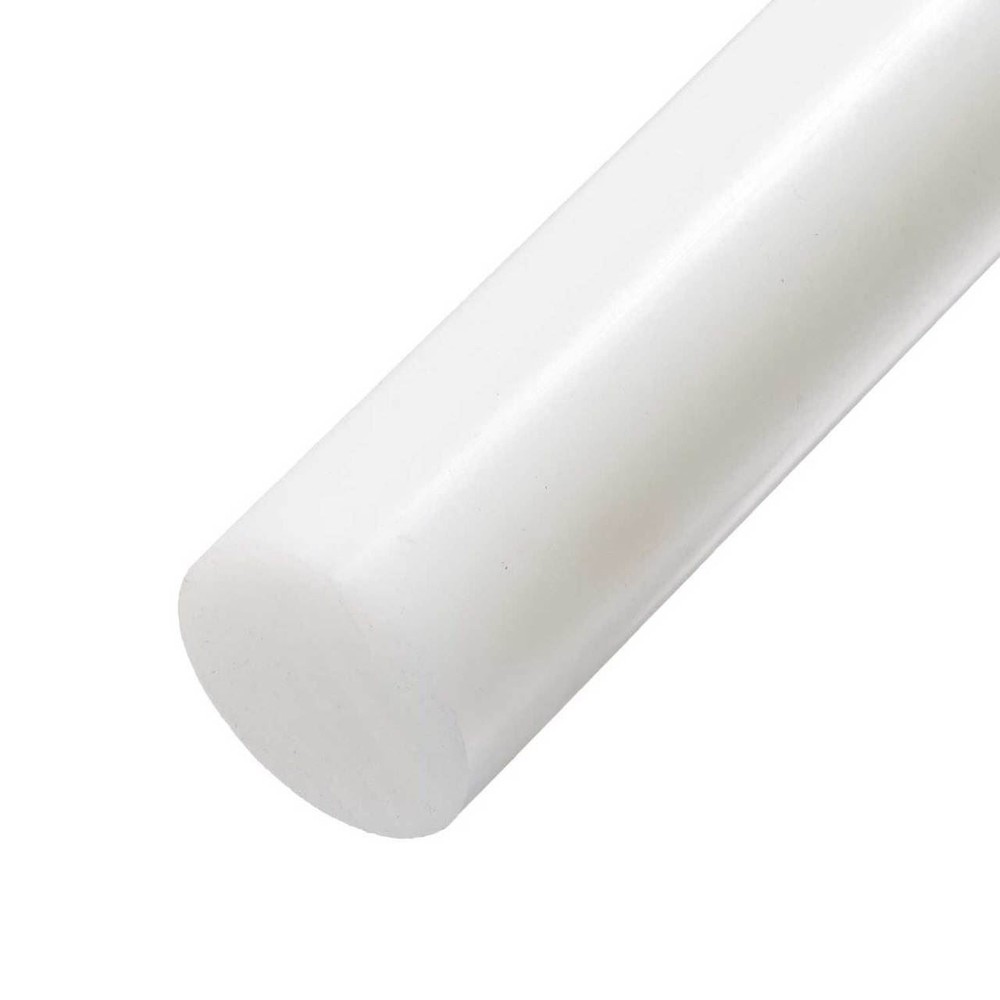 2.000 (2 inch) x 4 inches, PTFE Teflon Plastic Round Rod, White