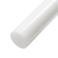 2.000 (2 inch) x 4 inches, PTFE Teflon Plastic Round Rod, White