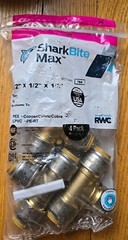 4-Pack SharkBite MAX 1/2″ Tee Push-To-Connect UR362 – NEW