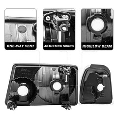 Headlight Assembly for 2001-2011 Ranger w Corner Light 4pcs