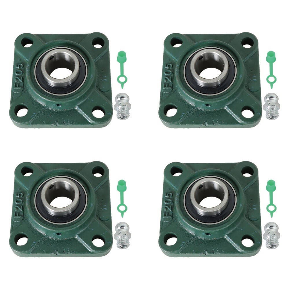 4Pack Precision Solid Base UCF205-16 Pillow Block Flange Bearing 1″ Bore 4 Bolt