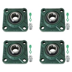 4Pack Precision Solid Base UCF205-16 Pillow Block Flange Bearing 1″ Bore 4 Bolt