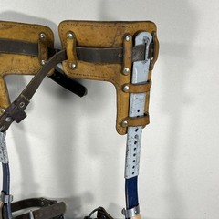 Klein Tools 8210 Left & Right Tree Pole Climbing Spikes Gaffs Adjustable Leather
