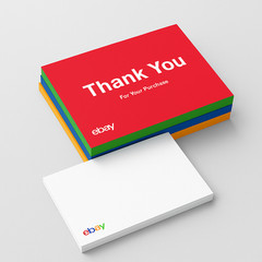 200 Thank You Cards For ebay Sellers – Red, Yellow, Green, and Blue