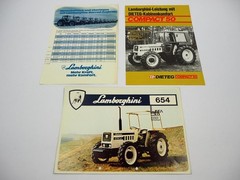 3x Original Brochure Lamborghini 654 Tractor 1970/80s