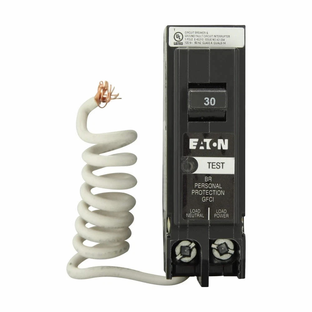 NEW Eaton BRN130GF 30 Amp 1-Pole 120/240V GFCI Plug-On Circuit Breaker