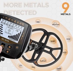 13″ Metal Detector for Adults Professional, Double-D Waterproof Search Coil Gold