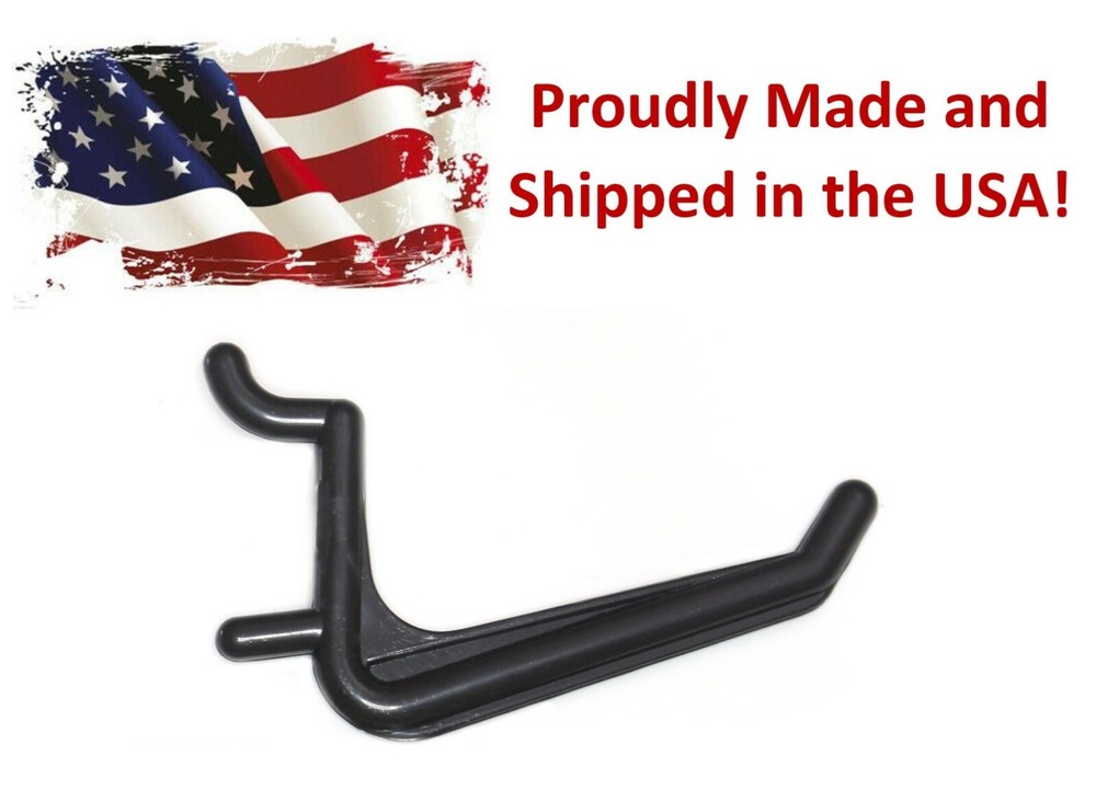 Plastic JUMBO Black L HOOK Peg Board Kit Tool Storage Craft Hooks Pick A Pack