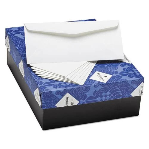 25% Cotton Business Envelopes #10, Bankers Flap, Gummed, Bright White 500