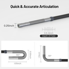 6.5mm TD500 Borescope Inspection Camera Two-Way Articulating Endoscope Camera