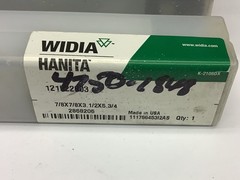 Hanita Cobalt M 42 End Mill, 7/8 X 7/8 X 3 1/2 X 5 3/4 , USA , 4 Flute, 3112-15