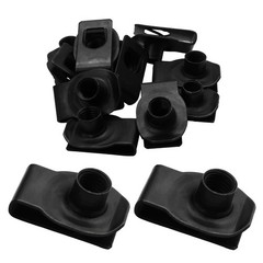 Bonsicoky 25 Pcs Extruded U Type Nuts M10 Carbon Steel Black Fasteners for A…