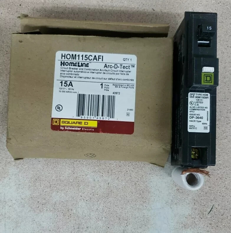 10 x SQUARE D HOMELINE HOM115CAFIC HOM115CAFI AFCI 1 POLE BREAKER 15A NEW