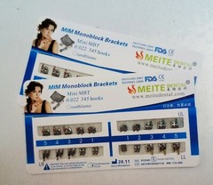 Dental Orthodontic Metal Bracket MIM Monoblock Mini MBT 022 345 Hooks Mesh Base
