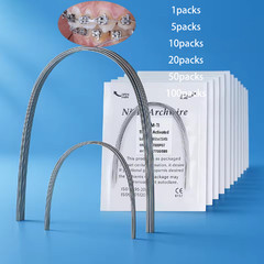 Dental Orthodontic Heat Thermal Activated NITI Arch Wires Natural Round Wire